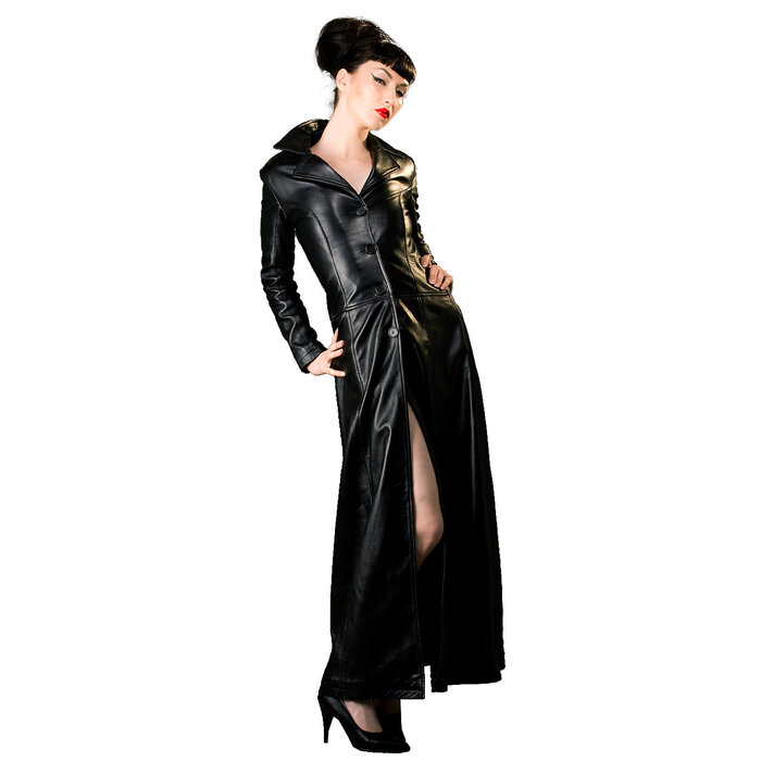 Leather Luxury Long Coat