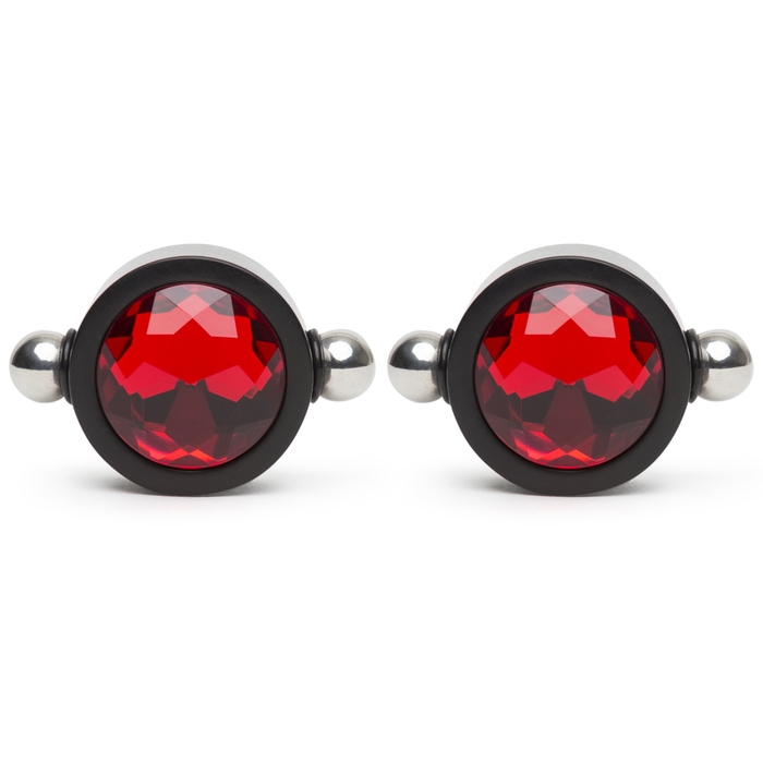 Red Crystal Magnetic Nipple Clamps