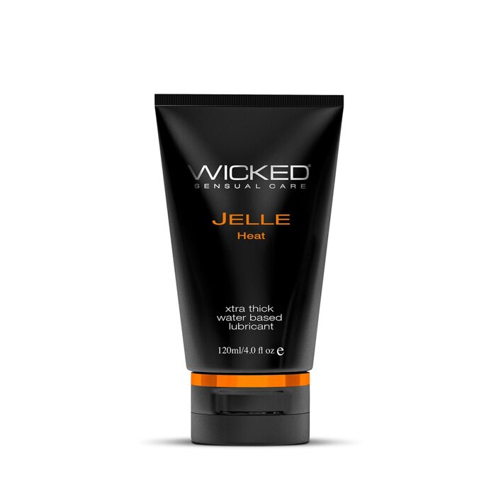 Wicked Jelle Water Based Anal Lubricant - Heat - 4 oz.