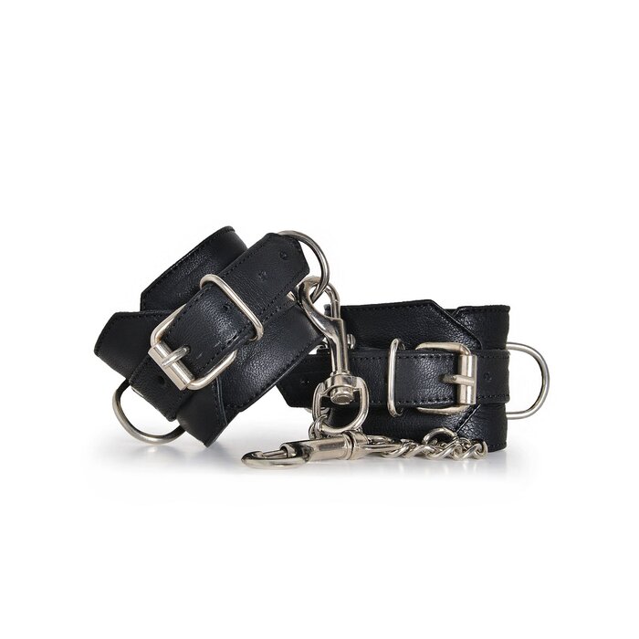 Black Leather Wrist Cuffs
