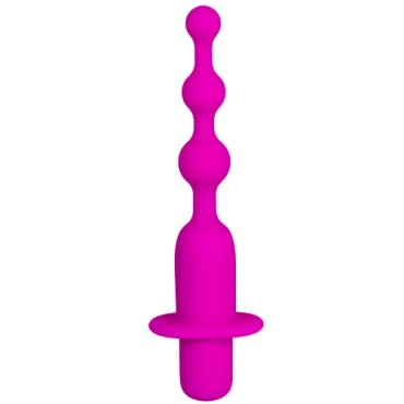 Rosé Ripple 10-Speed Silicone Vibrating Anal Beads - 5.25 Inch