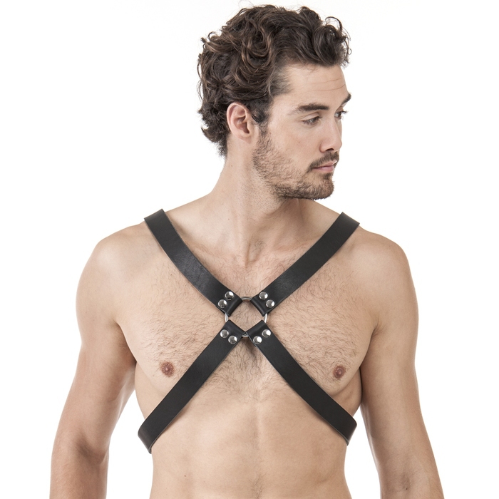 DOMINIX Deluxe Leather Cross-Body Harness