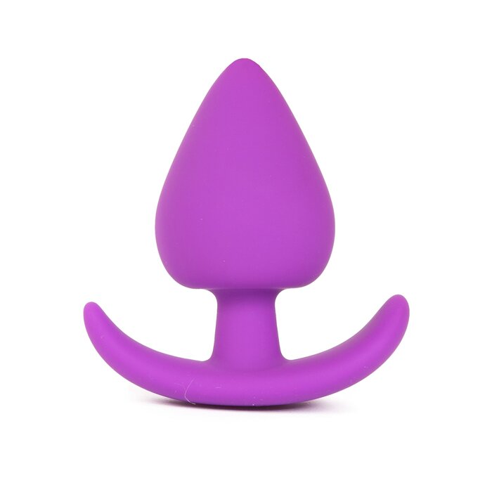 Medium Silicone Butt Plug in Purple
