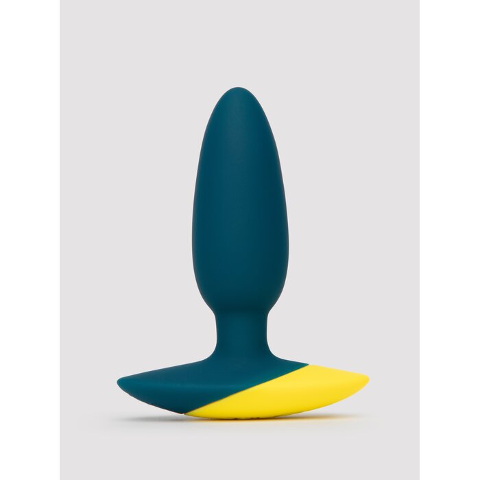 ROMP Bass Rechargeable Silicone Vibrating Butt Plug 3.5 Inches - Blue