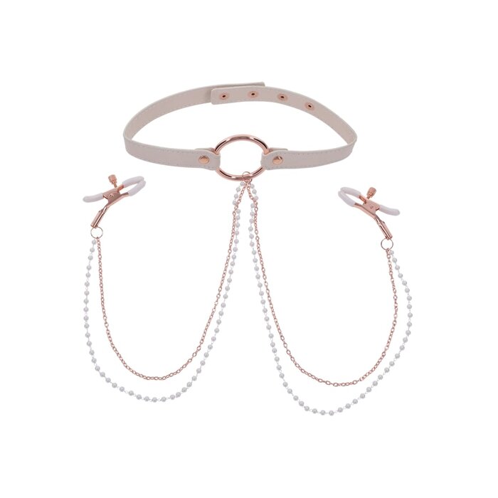 Peaches 'n CreaMe Collar with Nipple Clamps