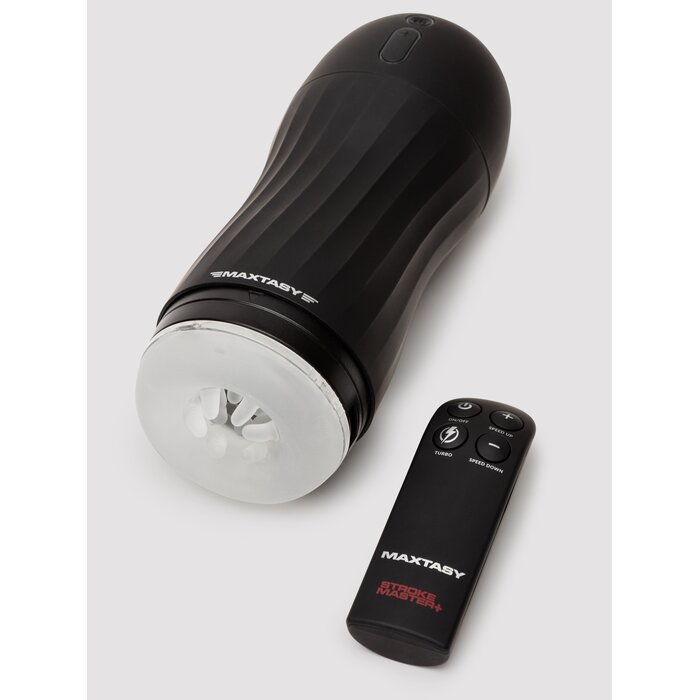 MAXTASY Stroke Master Milking Remote Controlled Masturbator - Black