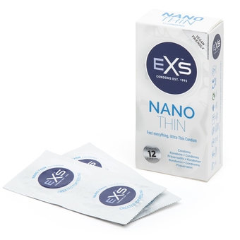 EXS Nano Thin Vegan-Friendly Condoms (12 Pack)