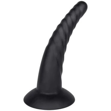 Pleasure Pointer Ribbed Suction Dildo Plug - 5.5 Inch