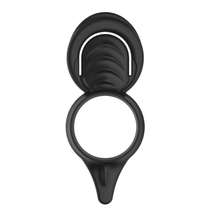 My Cock Ring Double Loop - Cock Ring and Scrotum Cinch - Black