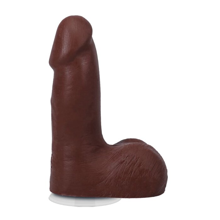 The Realistic Cock - With Removable Vac-U-Lock Suction Cup - ULTRASKYN - 5" (with Balls) - Chocolate
