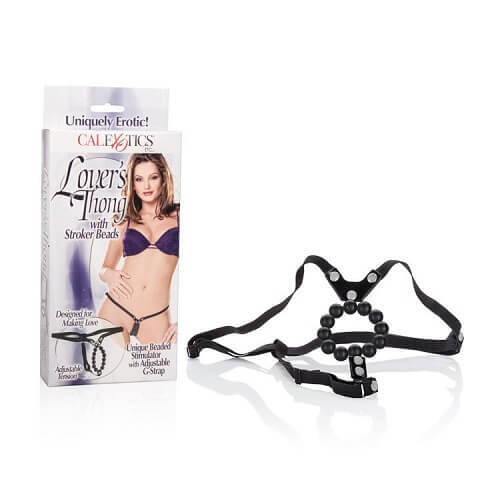 Lover Thong with Stroker Beads