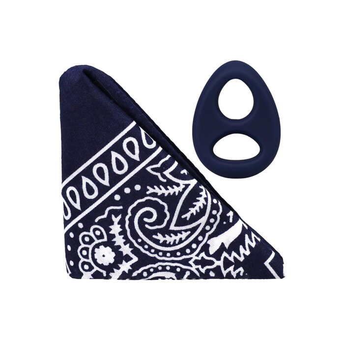 ROCK SOLID The Code - Silicone C-Ring with Bandana - Navy Blue