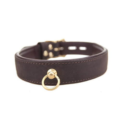 BOUND Nubuck Leather Choker with &#039;O&#039; Ring