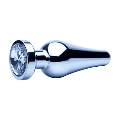 Precious Metals Smooth Silver Anal Plug-Small