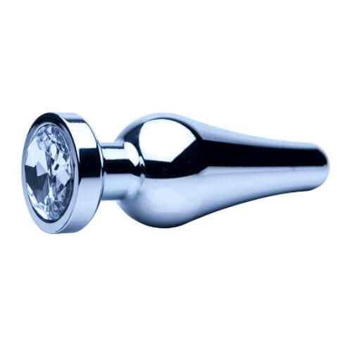 Precious Metals Smooth Silver Anal Plug-Medium