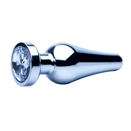 Precious Metals Smooth Silver Anal Plug-Large