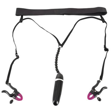 Bad Kitty Vibrating Labia Clamps & Harness