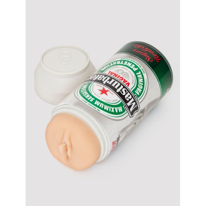 Realistic Vagina Masturbator in a Can - Flesh Pink