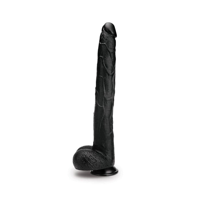 Prowler RED The Destroyer Dildo Black (15") - extra large, realistic