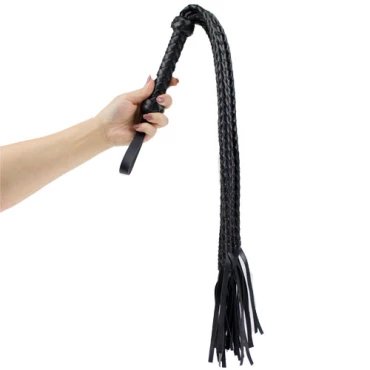Obsidian Braid Cat-O-Nine Flogger Whip - 28 Inch