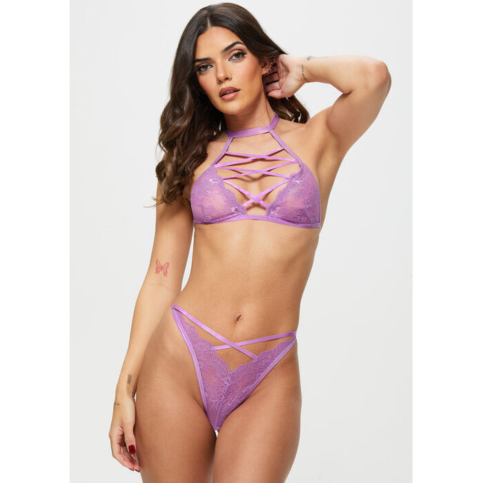 Ann Summers Admired Crotchless Set, Lilac