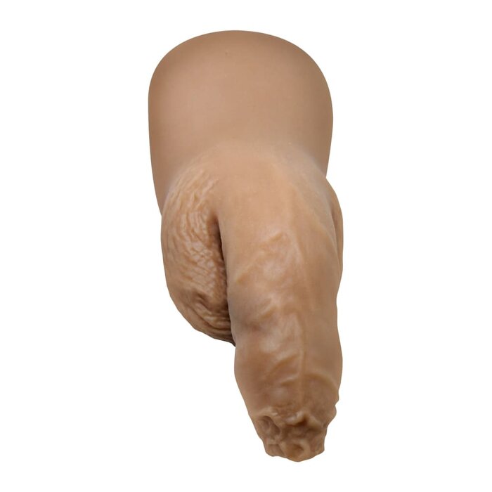 5.1" Uncut Silicone Packer Dildo - Caramel