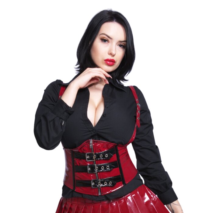 Crimson PVC Waspie with Braces