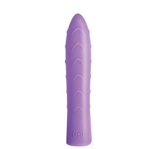 Touch the Wave 10 Function Ribbed Bullet Vibrator Purple