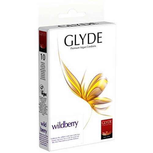 Glyde Ultra Wildberry Flavour Vegan Condoms 10 Pack