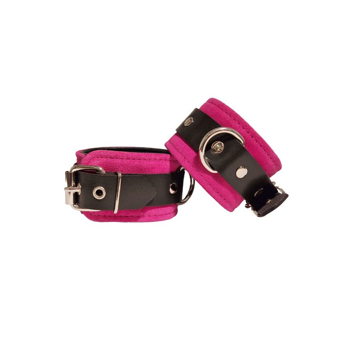 Sensual Suede Wrist Cuffs Pink
