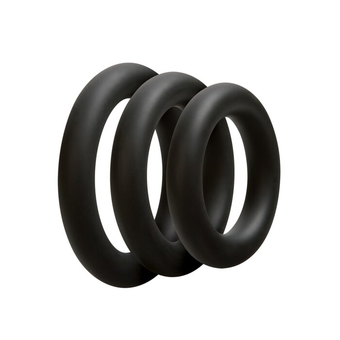 OptiMALE 3 C-Ring Set - Thick - Black