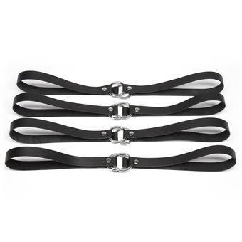 DOMINIX Deluxe Leather Bed Restraint Corner Straps (4 Pack)