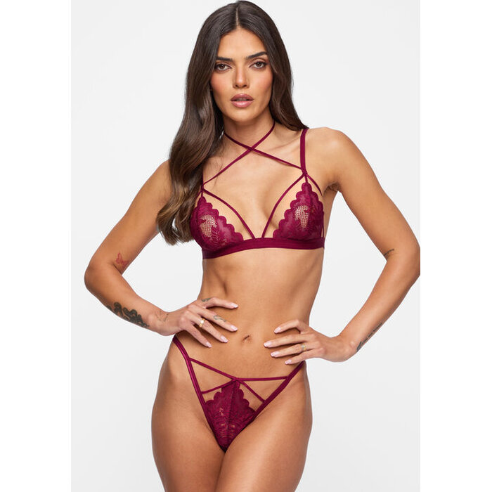 Ann Summers Desirable Crotchless Set, Burgundy