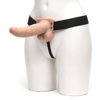 Fetish Fantasy Hollow 10 Function Vibrating Strap-On 9 Inch