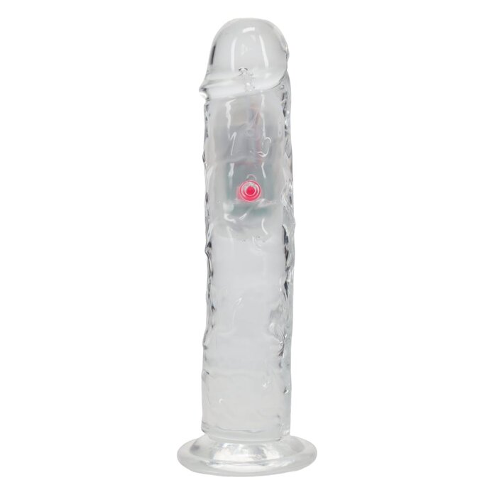 RealRock LED Vibrating Dildo with Remote Control - 8"