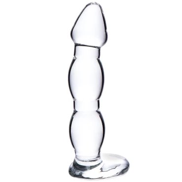 Glacier Glass Iceberg Beaded Dildo - 6.5 Inch