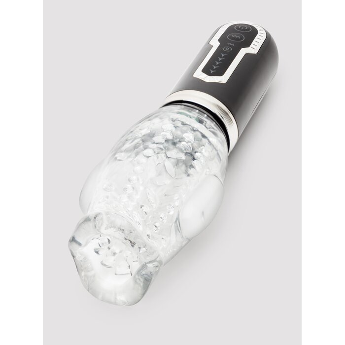 Male Rotating Thrusting Rechargeable Blowjob Masturbator - Clear