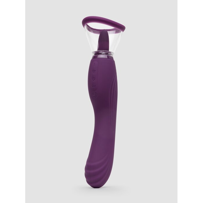 Lovehoney Lick Me Vibrating Pussy Pump and Tongue Vibrator - Purple