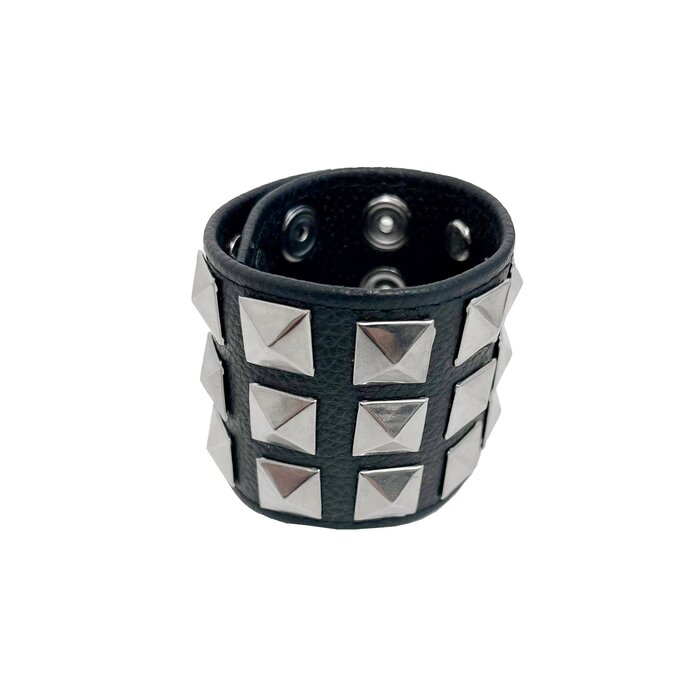 Xtra Wide Pyramid Studded Cock Strap