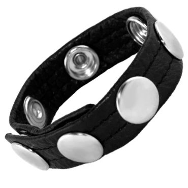 Real Leather Stud - Adjustable Cock Or Ball Ring