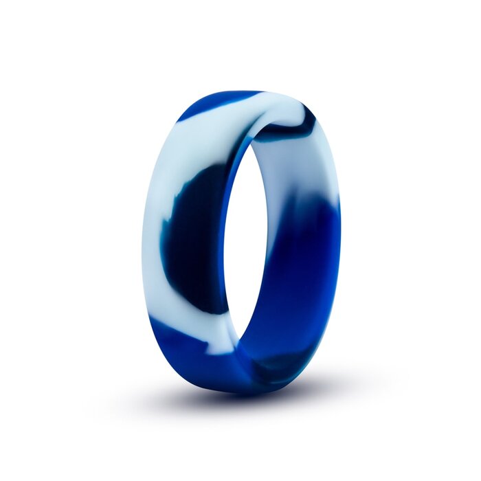 Performance Silicone Camo Cock Ring - Blue Camoflauge