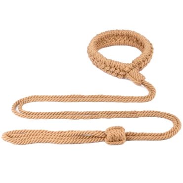 Shibari Pre-Tied Rope Bondage Collar & Leash