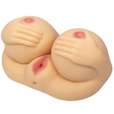 Hot Boobs, Pussy & Ass 3-In-1 Vibrating Masturbator - 2kg
