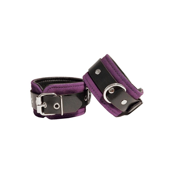 Sensual Suede Wrist Cuffs Purple