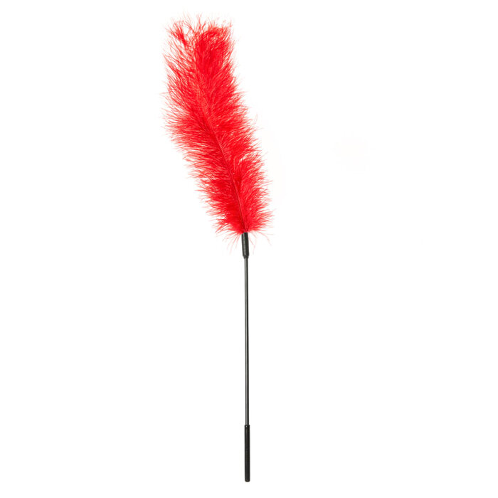 Ostrich Feather Tickler - Red