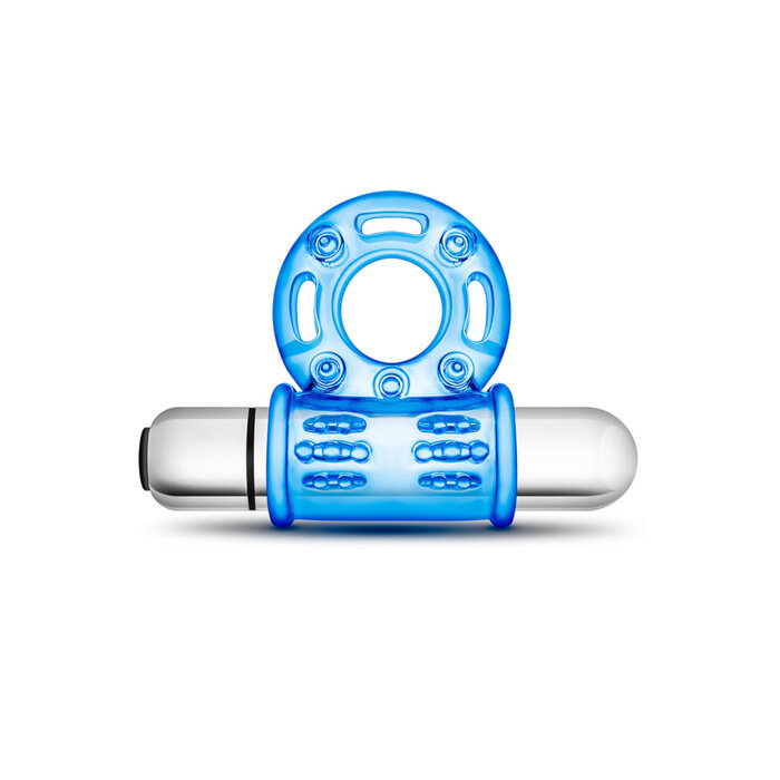 Stay Hard - 10 Function Vibrating Bull Ring - Blue