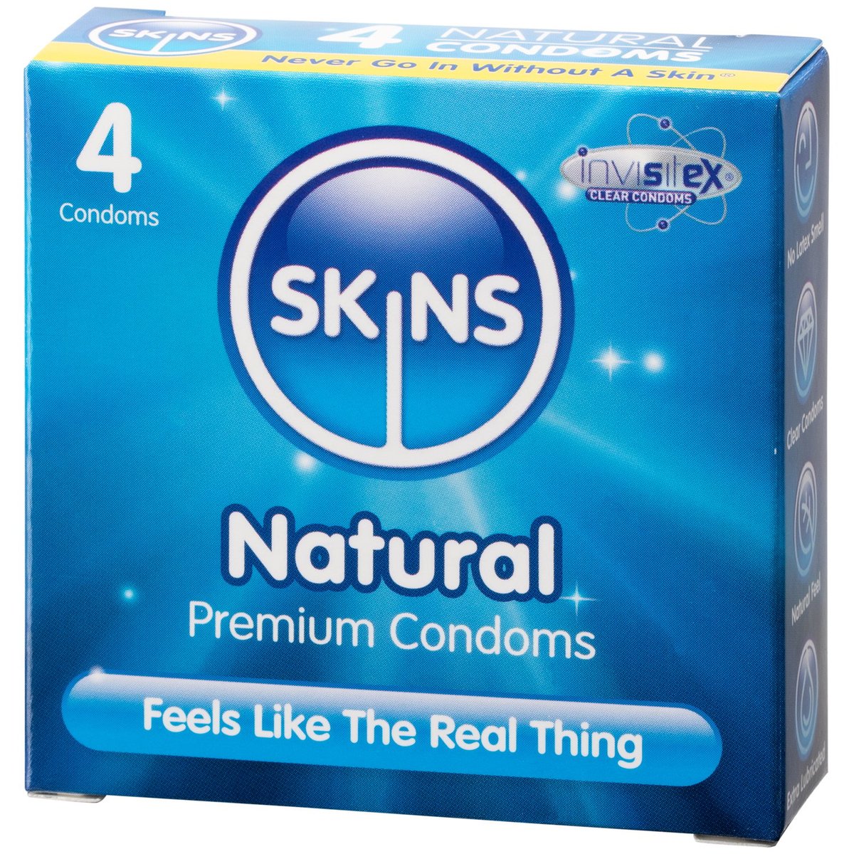 Skins Natural Condoms 4 Pack - Clear
