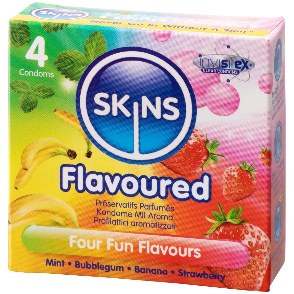 Skins Flavoured Condoms 4 Pack - Clear
