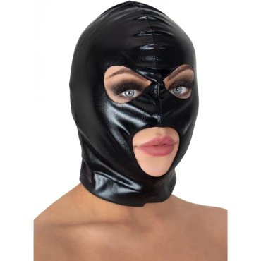 Bondara PVC Open Mouth and Eyes Bondage Hood