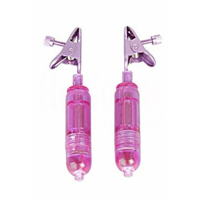 Purple Vibrating Nipple Clamps
